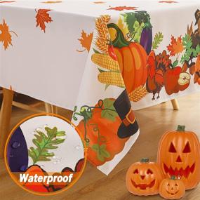 img 3 attached to 🦃 Enhance Your Thanksgiving Dinner with Victree Holiday Rectangle Tablecloth!