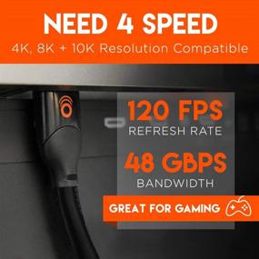 img 3 attached to Enhance Your Gaming Experience with ECHOGEAR Short 2ft 4k HDMI Cable - HDR, 4K, and 120fps Support for PS5, Xbox Series X, and More - High Bandwidth & Gold Plated Connections Included".
