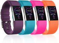 📿 youkex silicone bands for fitbit charge 2 - classic & special edition replacement band, compatible with fitbit charge 2 for women and men logo