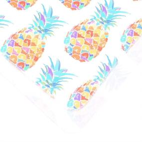 img 1 attached to 🍍 LINFON Newborn Baby Sleep Print Swaddle Blanket & Bow Headband Value Set - Pineapple Design