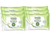 🌿 pack of 6 simple sensitive skin kind to eyes make-up remover pads - 30 count logo