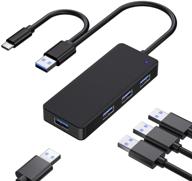 💻 4-port usb c to usb adapter: efficient usb hub for macbook, laptop, surface pro, and more logo