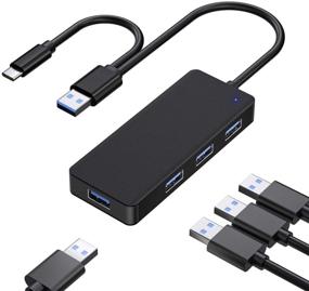 img 4 attached to 💻 4-Port USB C to USB Adapter: Efficient USB Hub for MacBook, Laptop, Surface Pro, and More