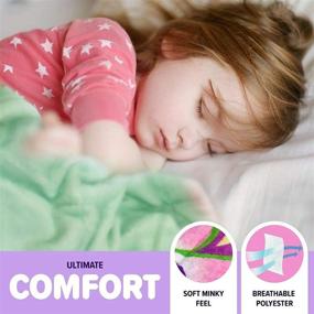 img 2 attached to 🦄 Discover the Ultimate Kids Weighted Blanket by Bell + Howell: 7lb Ultra Soft and Breathable Unicorn Blanket with Glass Beads for Calming and Sleeping - 48x36 inches