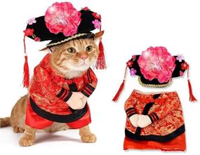 img 1 attached to Yu-Xiang Pet Gege Costume Dogs Cosplay Tang Dynasty Chinese Style Apparel, Funny Personalized Clothing for Fashionable Pets - Perfect for Halloween, Christmas Dress Up - Dogs, Cats