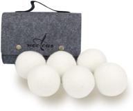 🐑 xl 6 pack wool dryer balls: natural reusable organic handmade new zealand sheep wool - reduce wrinkles, cut drying time & eliminate dryer sheets logo