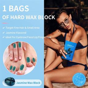 img 1 attached to 🔥 Waxing Kit with AVAII Wax Warmer Hair Removal, 4 Bags Hard Wax (3.5oz/bag), 20 Wax Applicator Sticks - Full Body, Legs, Face, Eyebrows, Bikini Women Men At Home Waxing