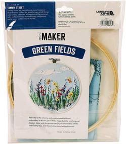 img 2 attached to 🧵 Leisure Arts MM MM Embroidery Kit 8-Inch Green Fields, No Embroidery Hoop