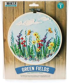 img 3 attached to 🧵 Leisure Arts MM MM Embroidery Kit 8-Inch Green Fields, No Embroidery Hoop