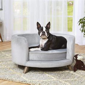 img 4 attached to Rosie Sofa - Grey, Medium by Enchanted Home Pet (CO3201-18GRY)