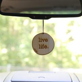 img 1 attached to 🚗 Arotags Wooden Car Air Freshener: Long-lasting Vanilla Lavender Scent for 365+ Days!