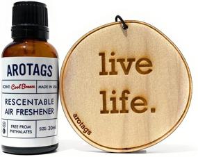 img 4 attached to 🚗 Arotags Wooden Car Air Freshener: Long-lasting Vanilla Lavender Scent for 365+ Days!