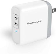 🔌 68w powerlot usb c wall charger with gan pd 3.0 - 2 port usb c charger for macbook pro, iphone 13/12 pro, ipad, switch & more logo