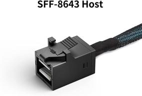 img 2 attached to CableCreation Internal HD Mini SAS (SFF-8643 Host) - 4X SATA (Target) Cable