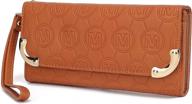 mkf cellphone compartment organizer signature women's handbags & wallets for wristlets logo