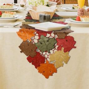 img 1 attached to 🦃 Farmhouse Thanksgiving Centerpieces with Embroidered Decor