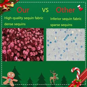 img 3 attached to 🎄 AOGU 48 Inch Wine Red Sequin Christmas Tree Skirt: Double Layers Xmas Tree Mat for Festive Halloween and Fall Decorations
