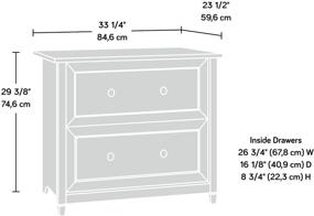 img 1 attached to 📂 Sauder Edge Water Lateral File in Chalked Chestnut Finish: Organize with Style!