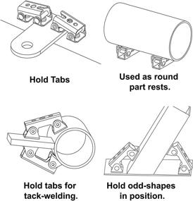 img 1 attached to 🔧 Strong Hand Tools Magnetic V-Pads Kit | Dual-Face & Bottom Magnets | 4 Piece Set (XDV4: 2x 2", 12 lbs Pull Force) (XFV4: 2x 2.2", 18 lbs Pull Force), MVDF44