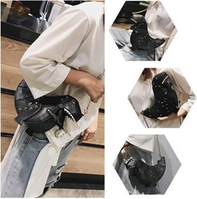 img 1 attached to 🦖 Kuang Novelty 3D Dinosaur Purse: Stylish Leather Animal Shaped Studded Shoulder Crossbody Bag for Women, Girls, and Anime Handbag Fans