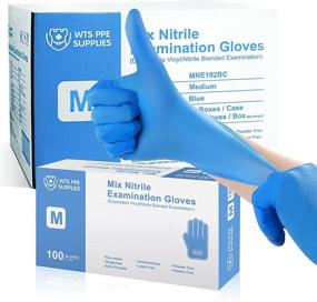 img 4 attached to 1000-Piece Nitrile-Vinyl Blend Blue Disposable Gloves | Powder 🧤 & Latex-Free | 3.15 Mil Exam Protective Gloves for Cleaning