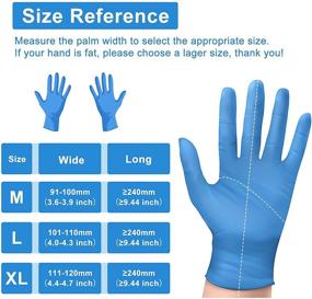 img 3 attached to 1000-Piece Nitrile-Vinyl Blend Blue Disposable Gloves | Powder 🧤 & Latex-Free | 3.15 Mil Exam Protective Gloves for Cleaning