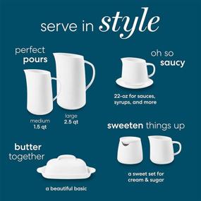 img 2 attached to Versatile and Stylish Corelle Coordinates Sauce Pitcher Saucer - Perfect for Serving and Entertaining