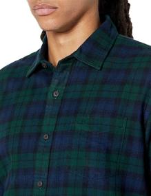 img 2 attached to 👕 Goodthreads Brushed Flannel Standard Fit Men's Long Sleeve Shirt