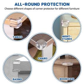 img 2 attached to Childproof Corner Guards: Thick Adhesive Safety Protectors (16 L-Shaped + 8 Ball-Shaped) for Preventing Head Injuries - Furniture & Desk Corner Covers for Kids