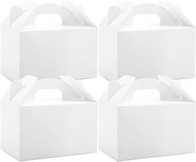 img 4 attached to 🎁 48 штук белых коробок Moretoes: идеальные подарочные коробки для вечеринок и вечеринок в честь рождения!