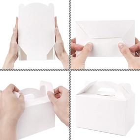 img 1 attached to 🎁 48 штук белых коробок Moretoes: идеальные подарочные коробки для вечеринок и вечеринок в честь рождения!