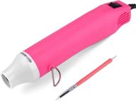 300w mini heat gun for shrink wrapping 🔥 and diy embossing with cooling holes and stand - pink logo