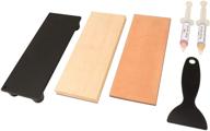🔪 premium leather strop - 3 inch width, 8 inch length, with diamond abrasive logo