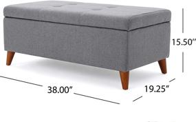 img 1 attached to 🏬 Ultimate Storage Solution: Christopher Knight Home Harper Fabric Ottoman in Grey