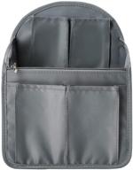 🎒 surblue backpack organizer insert liner: high-capacity divider foldable nylon shoulder bag organizer for travelers - grey-m" logo