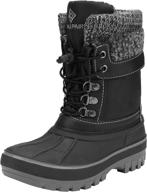 dream pairs insulated waterproof kmonte 1 boys' shoes : boots logo