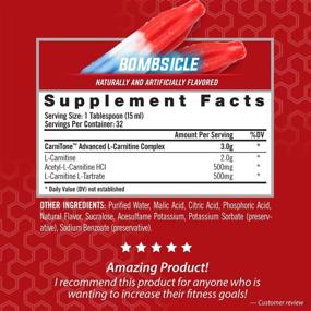 img 1 attached to 💥 L-Carnitine LS3 Concentrated Liquid Fat Burner and Metabolism Activator - Bombsicle Flavor 3000mg (32 Servings) - Stimulant-Free Keto Friendly Weight Loss Supplement