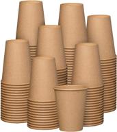 [300 pack] unbleached 12 oz. kraft paper hot coffee cups logo