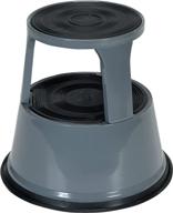 🪜 vestil step-17-gy steel rolling step stool, powder coat finish, 17-1/8" top step height, 500 lbs capacity, gray логотип