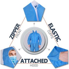 img 1 attached to Coveralls Industrial Disposable Breathable Protective