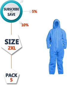 img 3 attached to Coveralls Industrial Disposable Breathable Protective