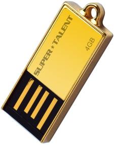 img 3 attached to Super Talent Pico-C Gold USB 2.0 Flash Drive, 4 GB: STU4GPCG