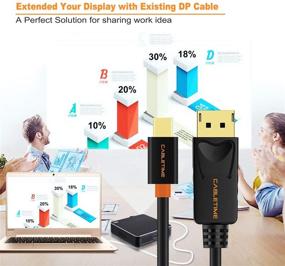 img 1 attached to Кабель DisplayPort CABLETIME с поддержкой Thunderbolt для совместимых компьютерных аксессуаров и периферийных устройств.