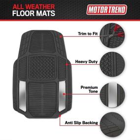 img 4 attached to Armor-Tech All Weather Floor Mats - Heavy Duty Rubber Liners for Car, Truck, SUV &amp; Van