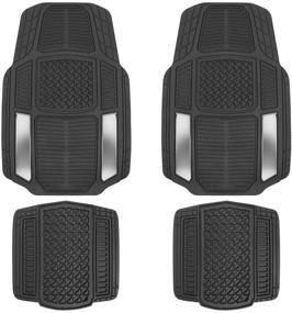 img 3 attached to Armor-Tech All Weather Floor Mats - Heavy Duty Rubber Liners for Car, Truck, SUV &amp; Van