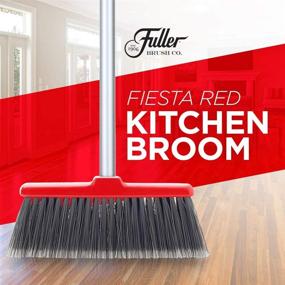 img 1 attached to 🧹 Enhanced Fuller Brush Fiesta Red Kitchen Broom - Robust Floor Sweeper with Extendable Steel Handle &amp; Fine Long Bristles - Efficient Dust Sweeping for Home/Kitchen &amp; Warehouse Floors