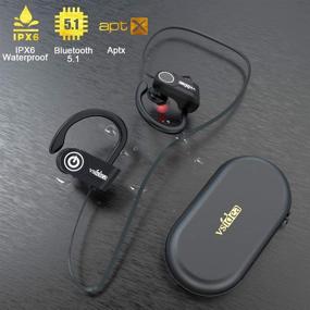 img 2 attached to 🎧 Vsidea U88 Bluetooth Wireless In-Ear Extra Bass Headset: IPX6 Waterproof Earphones, Noise Cancelling Mic, Stereo Sound - for Home Workout, Running, Sports (Black)