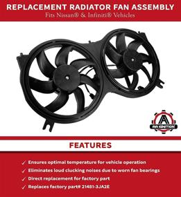 img 3 attached to 🔧 21481-3JA2E Replacement Radiator Fan for Nissan Pathfinder, Infiniti QX60, JX35 (2013-2020)