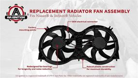 img 1 attached to 🔧 21481-3JA2E Replacement Radiator Fan for Nissan Pathfinder, Infiniti QX60, JX35 (2013-2020)