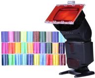📸 fomito color gel filter kit - 30 pieces with gels-band, reflector, compatible with canon, nikon, olympus, pentax, yongnuo, neewer, godox speedlite logo